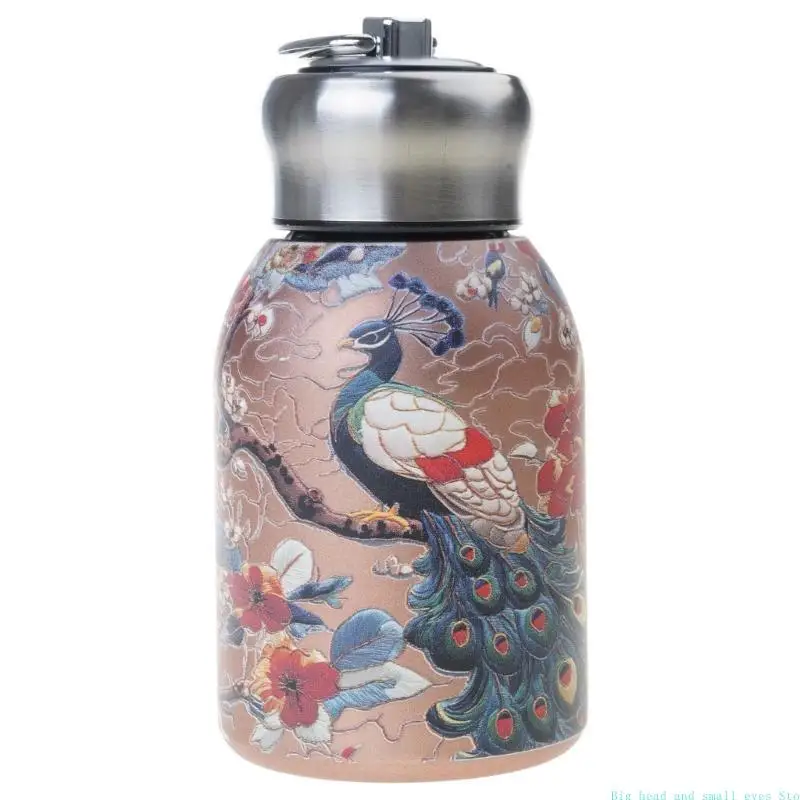 Tazas portátiles aisladas acero inoxidable retención 300ml retención fría caliente botella agua 581C