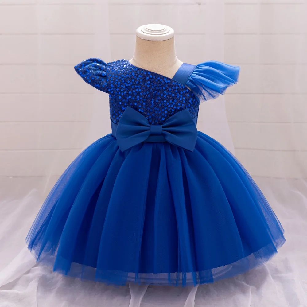 Sequins Baby Girls Tutu Gown Girl Sleeveless 1st Birthday Party Gown Princess Dress Flower Girl Costume For Wedding Christening