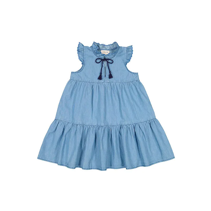 Vestiti coreani per bambini vestito da principessa per ragazze per la nuova estate 2024 Baby Girl Flower Pretty Holiday Party gonne abbigliamento per bambini