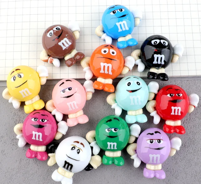 10 unids/lote M dijes de resina de frijol de caramelo para fabricación de joyería Diy pendiente colgante collar llavero accesorios suministros