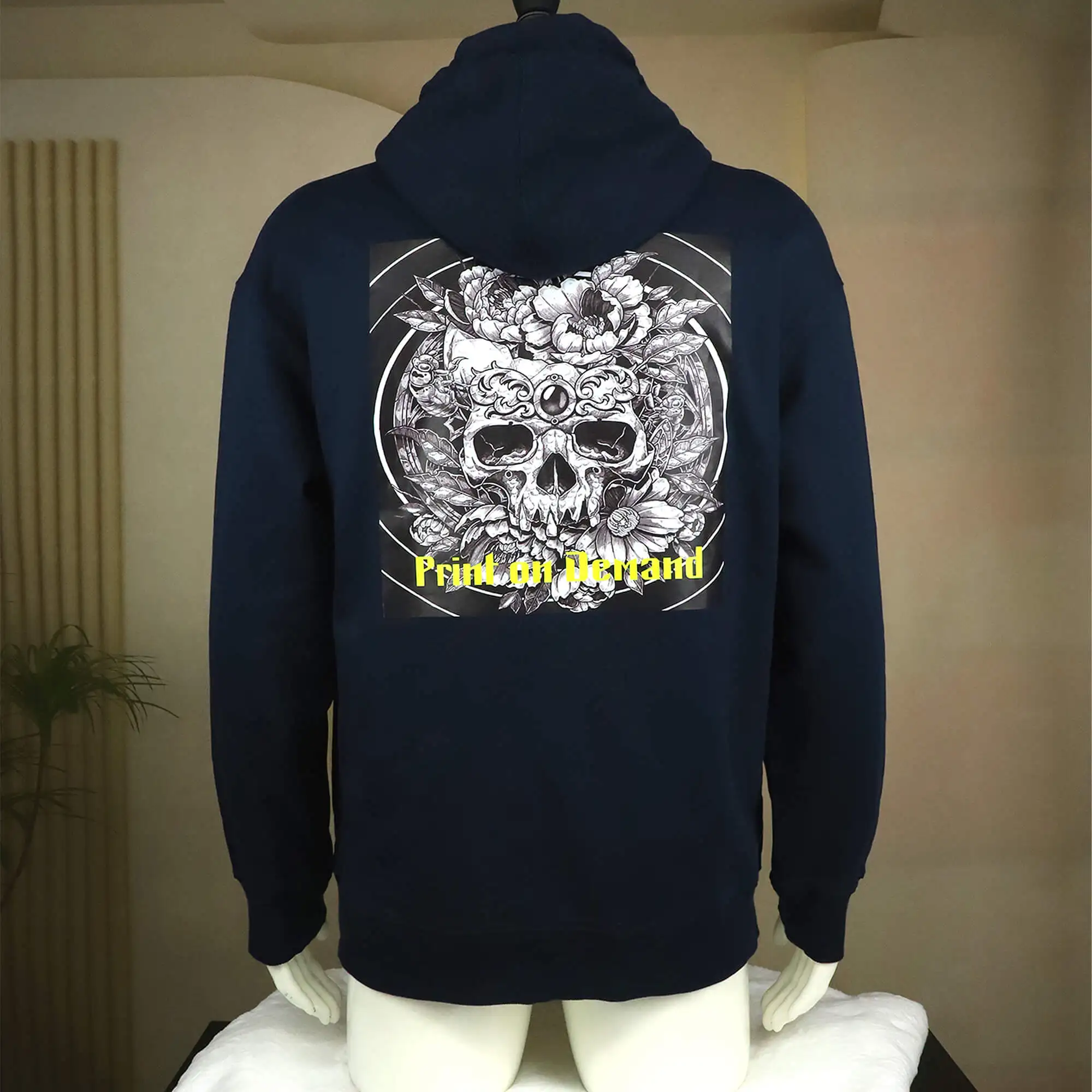 

Custom Unisex Front & Back Printing Cotton Hoodie Sweatshirt (Logo or Picture), Long Sleeved Round Neck Sweatshirt Casual Wear