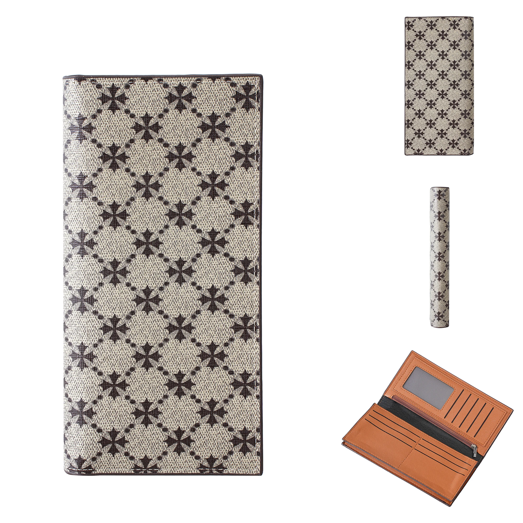 1 Stück - Baellerry Damen-Geldbörse mit großem Fassungsvermögen, Vintage-Design aus PU-Leder, 10 Kartenfächer + Reißverschluss-Münzfach, Modische Business-Geldbörse – Detail 8