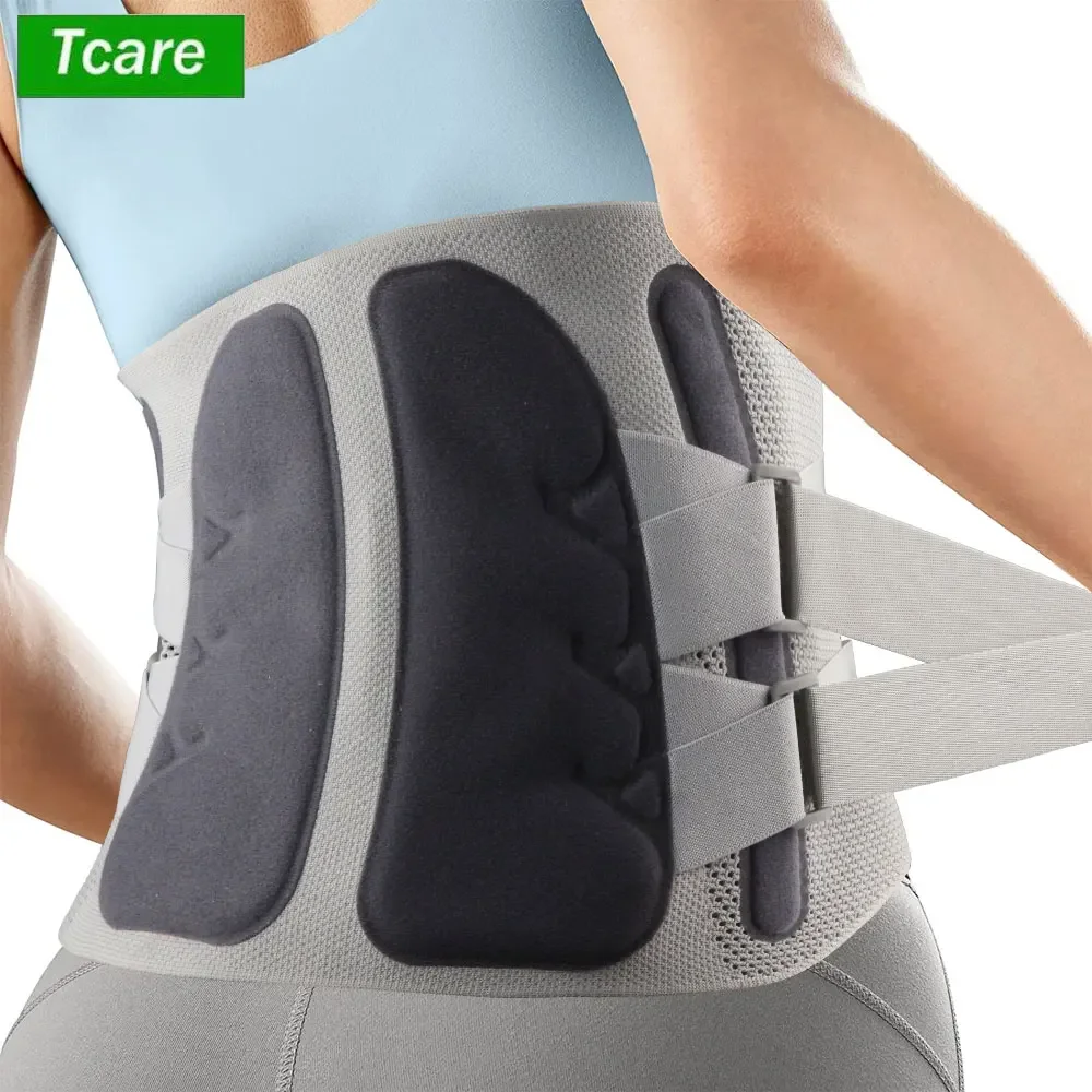 Back Brace for Lower Back, Adjustable Knitted Lumbar Support Belt for Pain Relief, Ergonomic Back Support Braces for Scoliosis