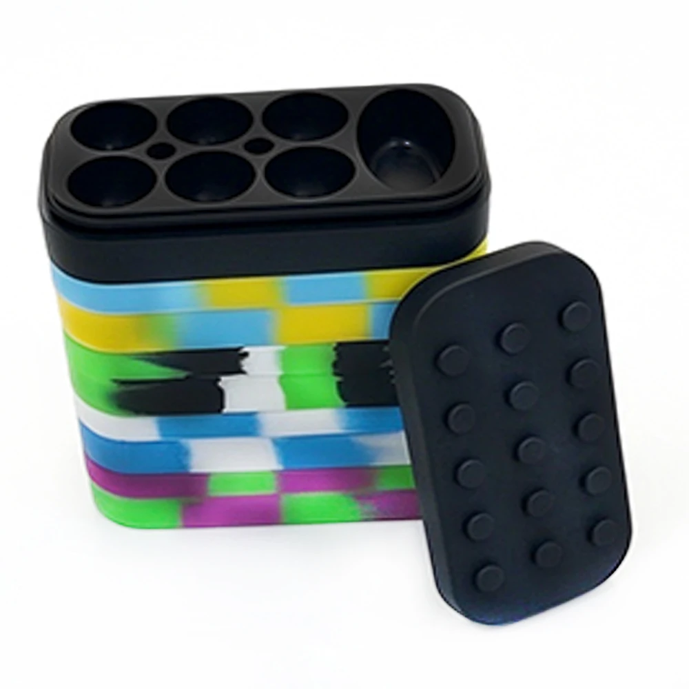 20pcs Silicone Jar 34ml Nonstick Storage Box Slicks Ointment Heat Resistant Sealed Bottle Jars Smoking Accessories