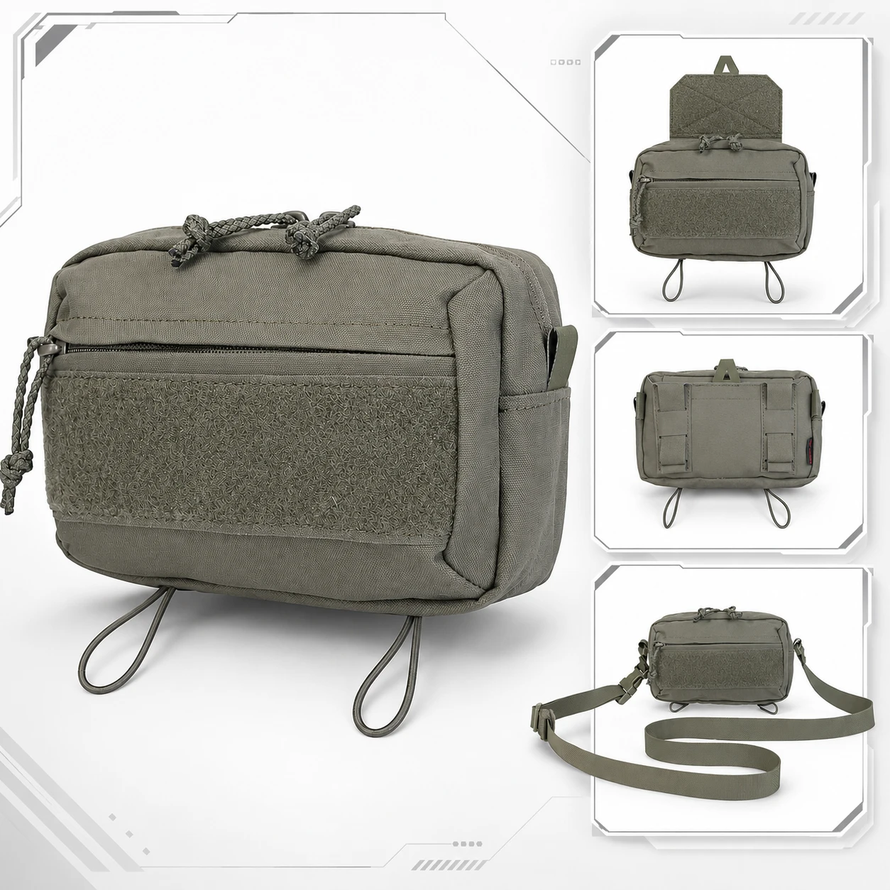 

Tactical Dangler Pouch Drop Pouch for Plate Carrier Molle EDC Utility Storage Bag Military Waist Fanny Pack Accessory