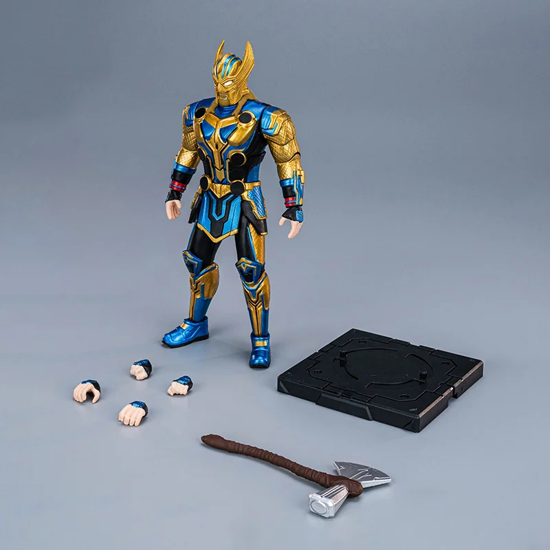 Nowy zestaw 6 figurek Marvel Anime Iron Man Spider-Man Thor Kapitan Ameryka Hulk Thanos w skali 1/12, model do składania dla dzieci