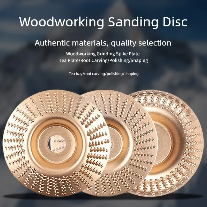 Woodworking Grinding Disc Metal Hole Arc-Shaped Bevel Design Grinding Disc Wood Cutting Carving Polishing Tool Set