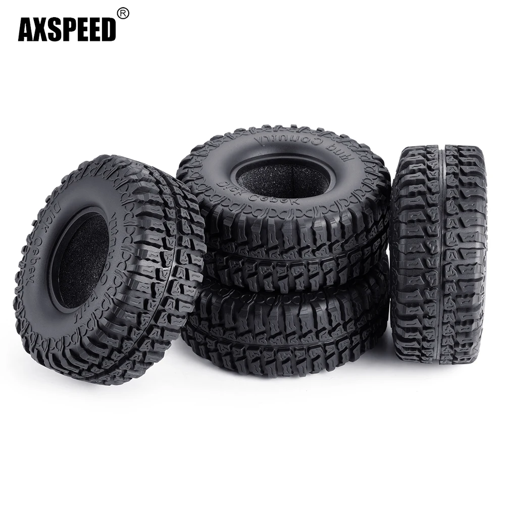 AXSPEED 2/4pcs 1.9 Inch Rubber Tyre 100mm Wheel Tires For 1/10 Rc Crawler Car Axial SCX10 D90 Upgrade Accessories