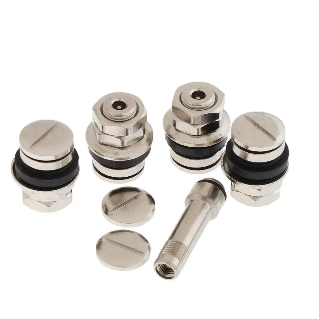 4Pcs Silver Wheel Dust Caps Tyre Valve Caps Tire Car，Bike, Motorcycle Caps Styling image 3