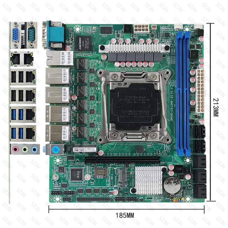 Home Nas X99 Scheda Madre C612 Chip LGA2011-3 per NAS Router Sever 6x2.5GbE I226 10xSATA Supporto Raid Xeon E5-V3 V4