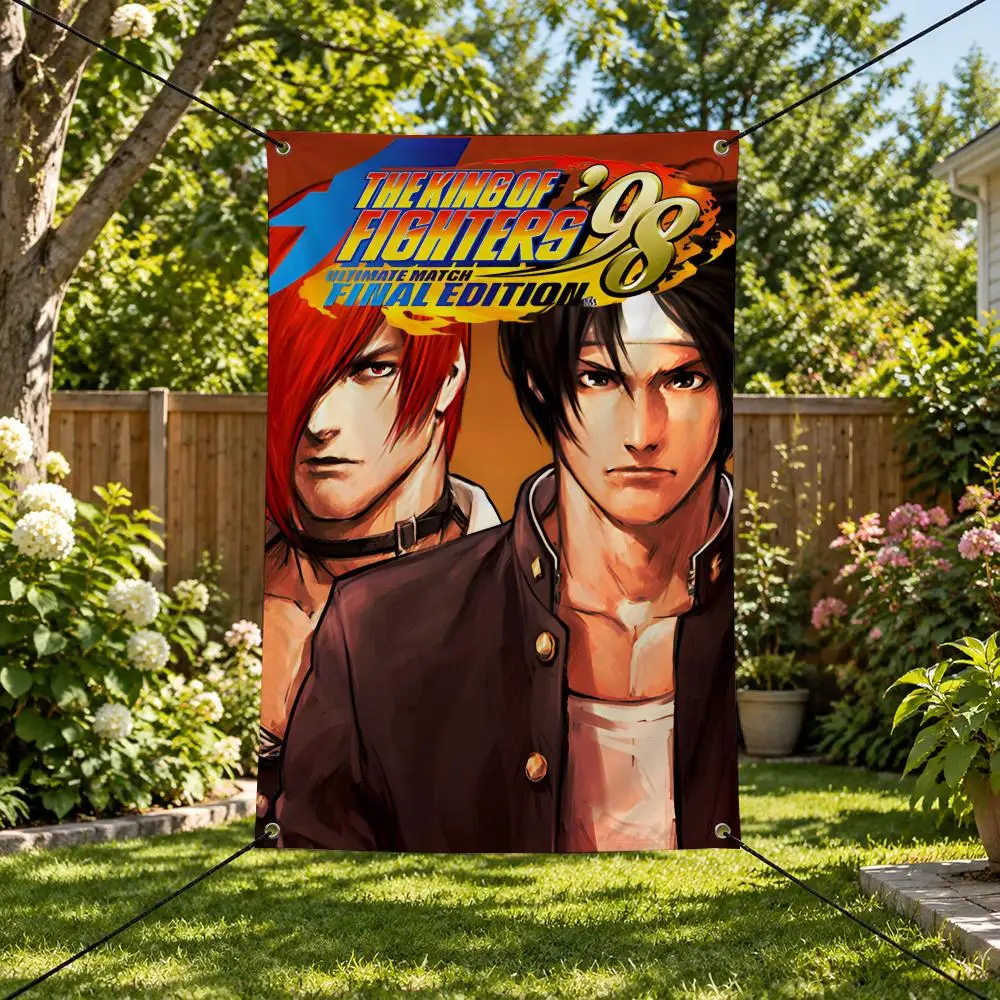 Game T-The King Of Fighters Flags Vertical Wall Hanging for Bedroom Dorm Living Room Party Garage Camping