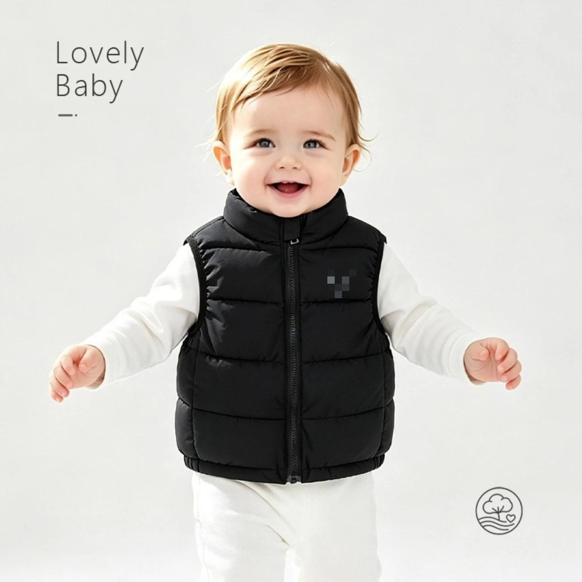 Stand Collar Baby Vest Quilted Thermal Wiastcoat Autumn Winter Infant Toddler Soft Sleeveless Top Clothes for Boys Girls 1-4Y