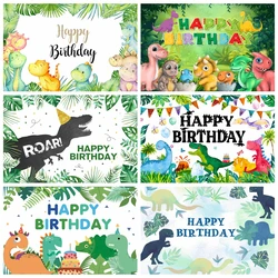 Dinosaur Theme Baby Birthday Party Background Decoration Tropical Jungle Safari Kids Photography Background Studio Supplies