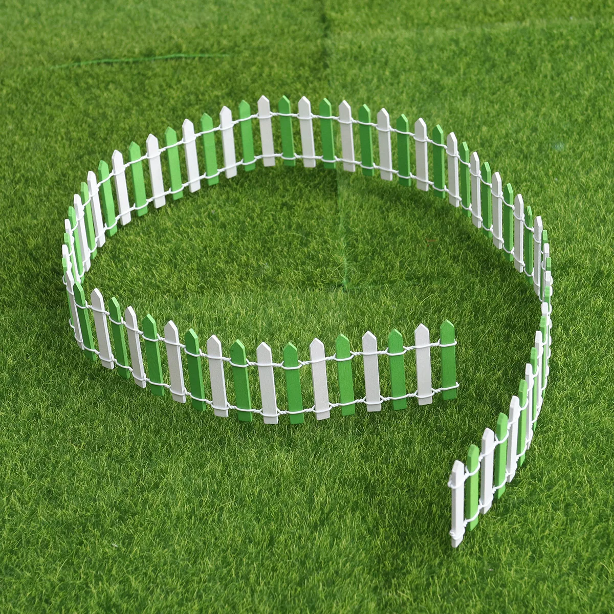 

Mini Wood Fence Diy Landscape Decor For Fairy Garden Mini House Christmas Tree Bonsai Display Light Green White