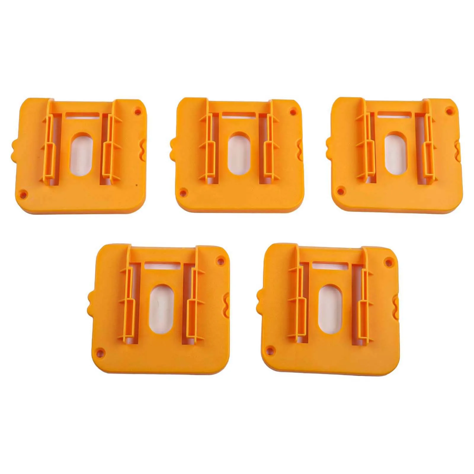5Pcs Plastic Battery Holder For 20V 60V DCB200 DCB203 DCB204 DCB606 Drill Storage Rack Wall Mount Screw Included