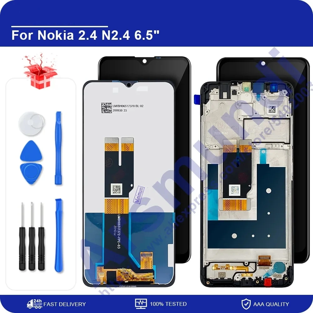 6.5\'\' For Nokia 2.4 LCD Display Touch Screen Digitizer Assembly For Nokia N2.4 TA-1277 TA-1275 TA-1274 TA-1270 LCDs