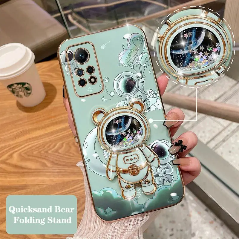 Quicksand Balloon Astronaut Phone Holder Case For Xiaomi Redmi Note 12 Pro 4G Shatterproof Protection Note12 Pro 4G Back Cover