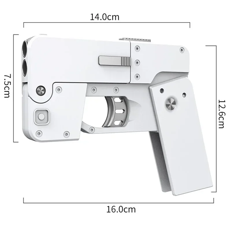 โทรศัพท์แบบพับได้ประเภท Lif รถพลาสติก Bullet ปืนของเล่นหลอดคู่โฟมปืนพกของเล่นสําหรับเด็กของขวัญสร้างสรรค์เครื่องมือ