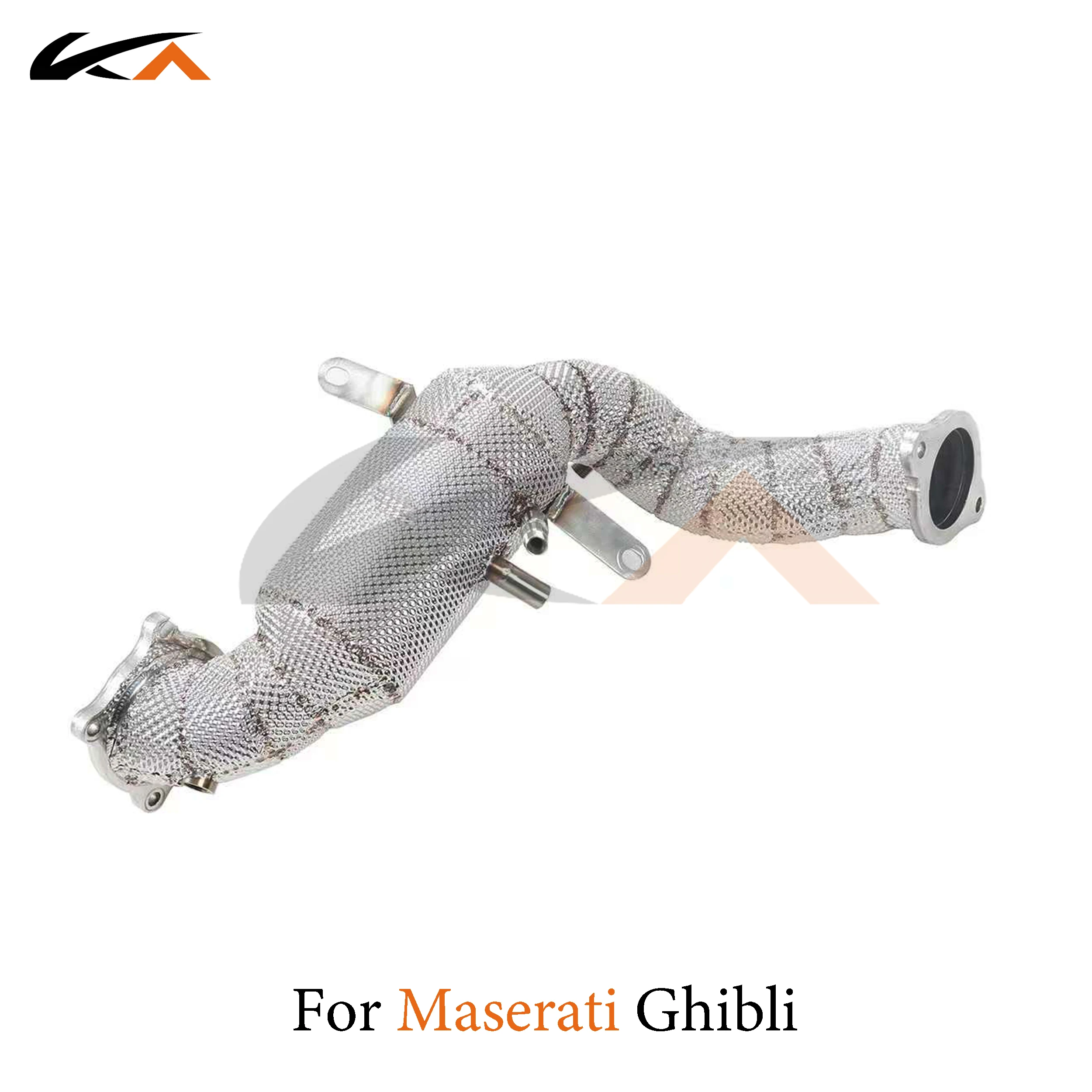 

KA Tuning exhaust system header stainless downpipe for Maserati Ghibli 2.0T axle pipe catalysis heat shield