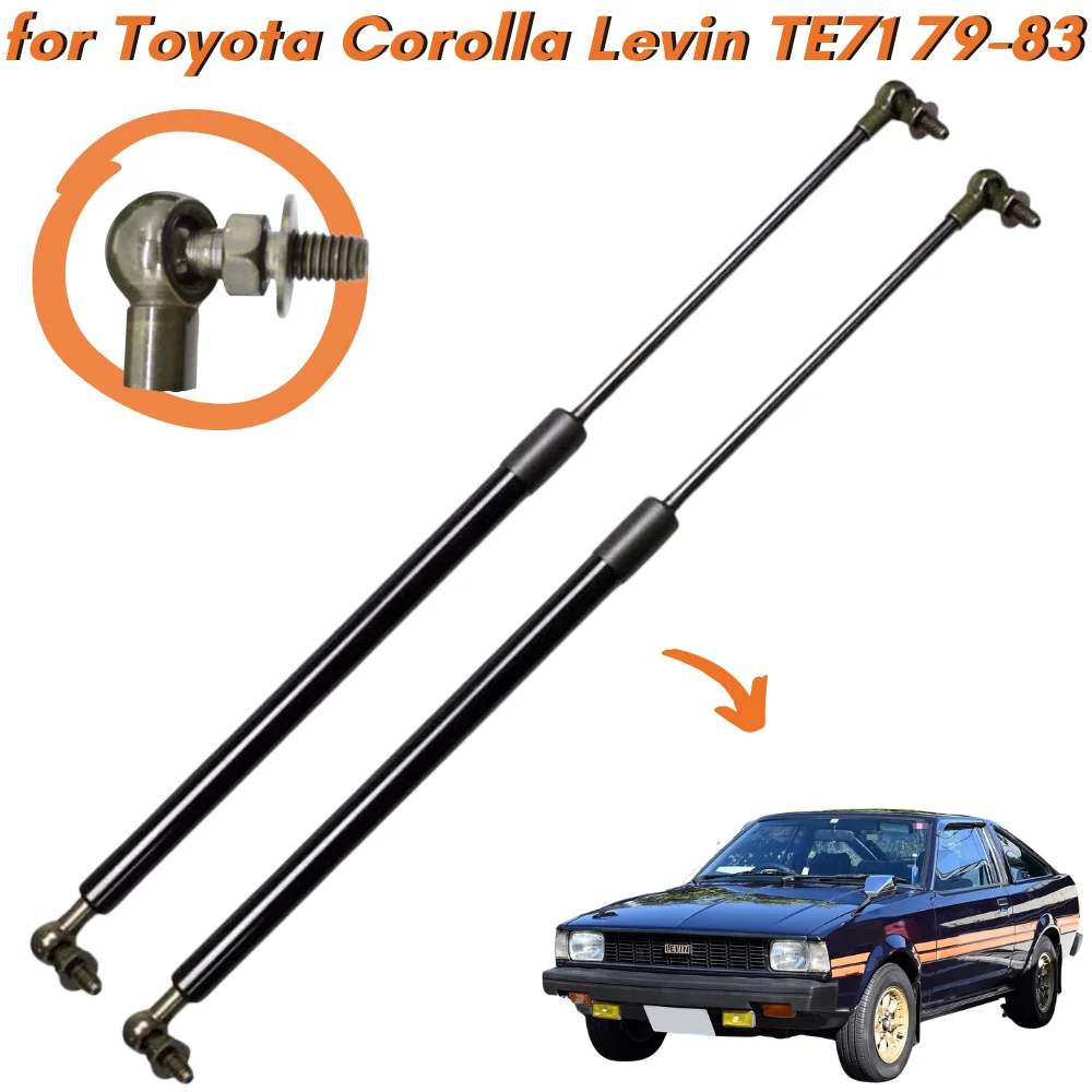 Qty(2) Trunk Struts for Toyota Corolla Levin TE71 Liftback 1979-1983 68950-19125 Rear Tailgate Lift Supports Gas Springs Shocks