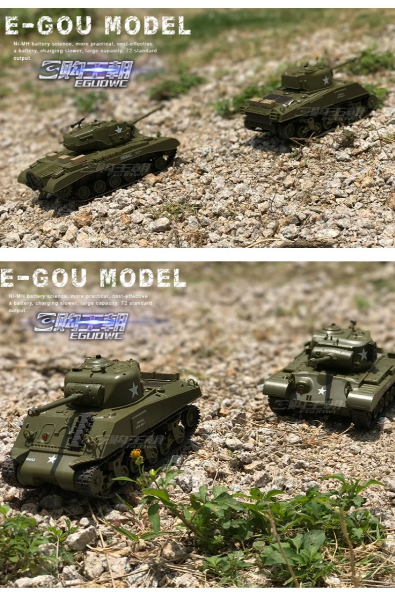 รีโมทคอนโทรลถัง Henglong 1/30 Sherman Vs Pershing อินฟราเรด Battle Tanks Rc Battling Panzer รีโมทคอนโทรล Us รุ่นของเล่นของขวัญ