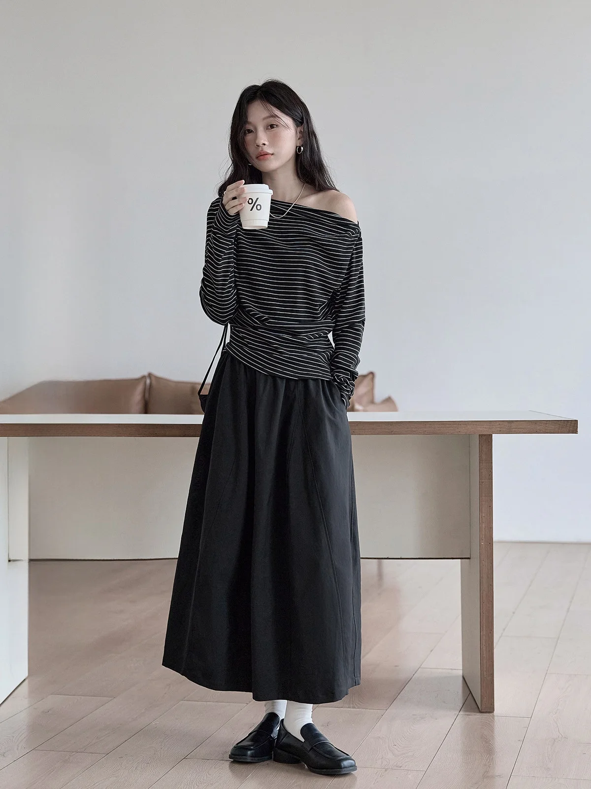 

Женская приталенная футболка HuiXi в полоску с длинным рукавом, повседневная, осенняя новинка, модная, высокого качества, для повседневной носки