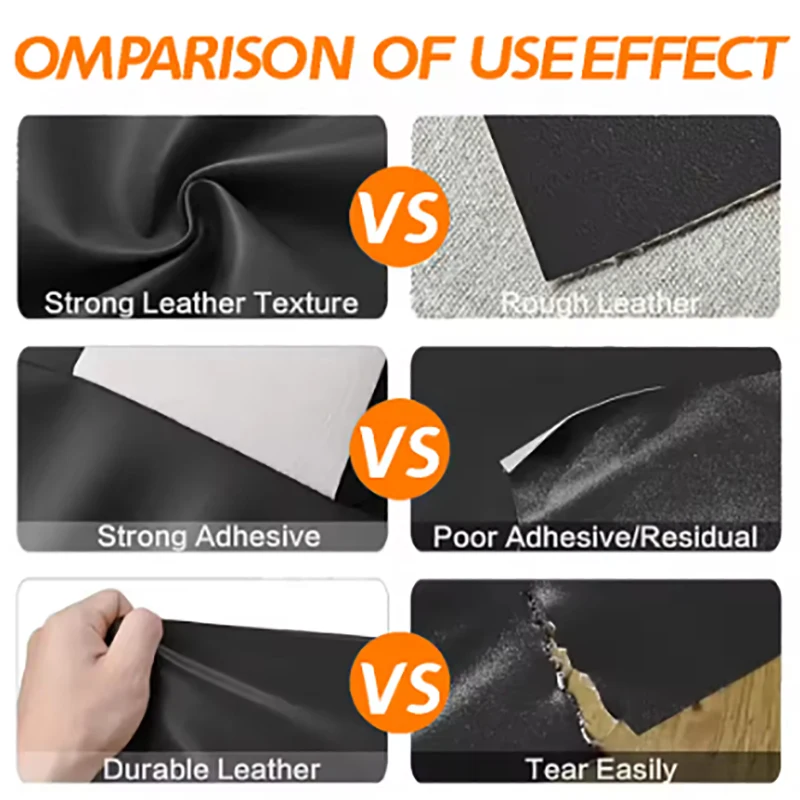 يمكن تطبيق الملصقات الجلدية ذاتية اللصق لإصلاح الأريكة المقاومة للماء والبقع بنفسك على الأثاث الجلدي