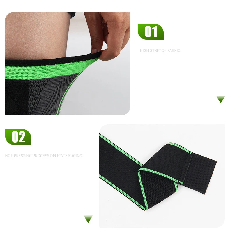 Fitness Knie Hülse Sport Straps Kompression Turnhalle Basketball Knie Protektoren Wandern Camping Badminton Männer Frauen Bein Wachen – Detail 5
