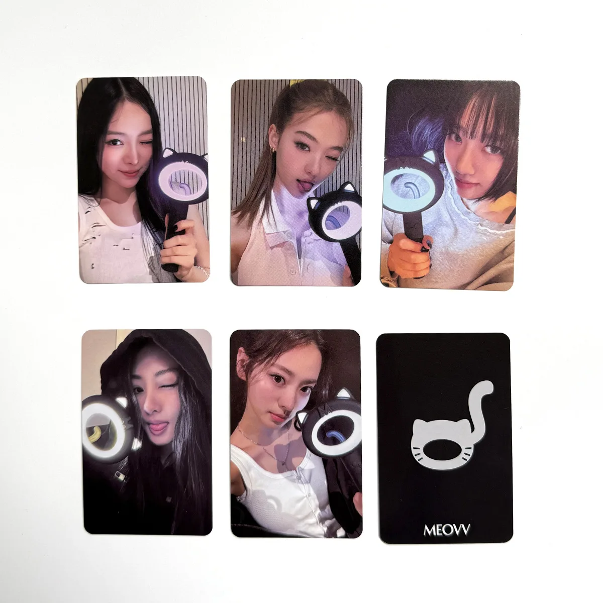 5 قطعة Kpop MEOVV PhotoCard Lightstick Photocards Anna Narin Gawon Sooin Star الطرفية المشجعين جمع الهدايا