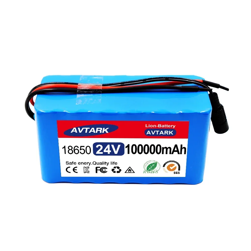 Imagem -05 - Bateria de Lítio para Bicicleta Elétrica Ebike Bateria Sobressalente para Ciclomotor 7s3p 24v 100000mah 18650 w 29.4v 2a Carregador