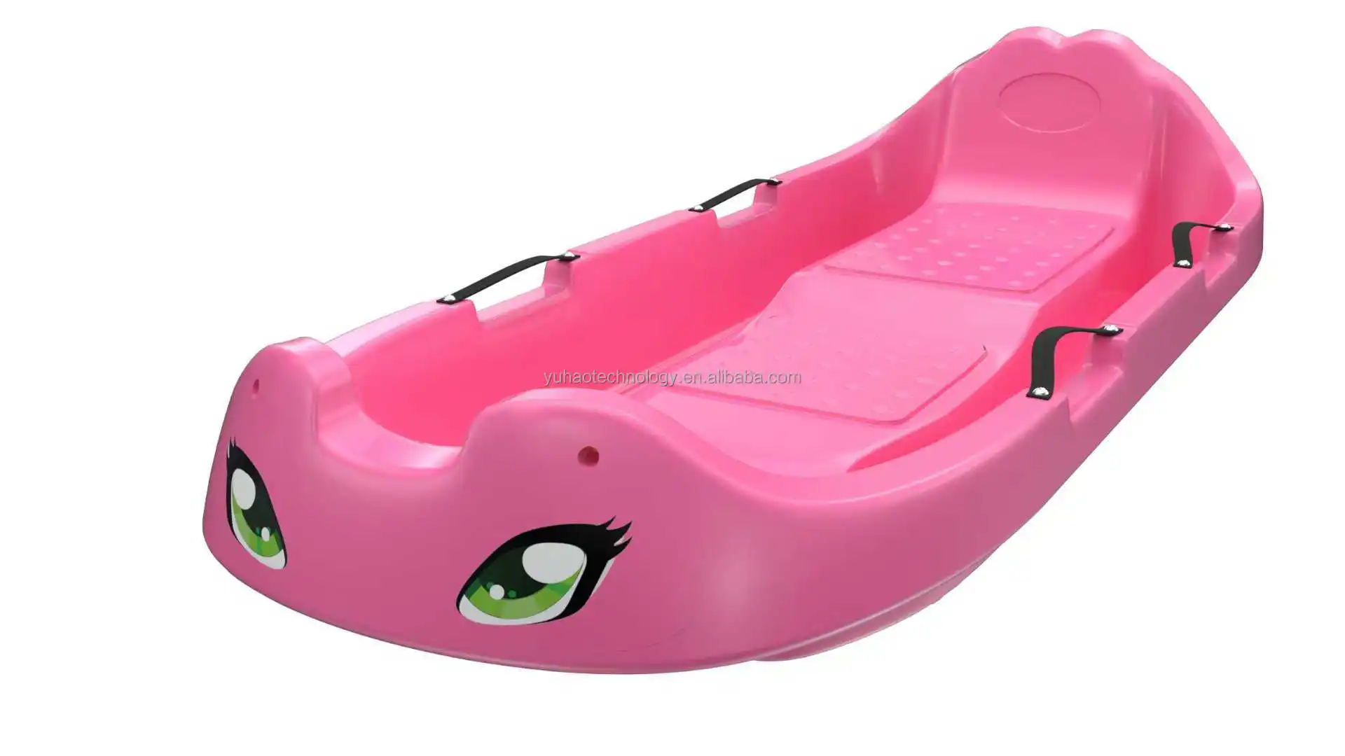 Snowboard, Winter Sports Sled, Toboggan with Pull Rope, Handles, Downhill Sprinter Sleds for Kids, Snow Skiing Equipment view 5