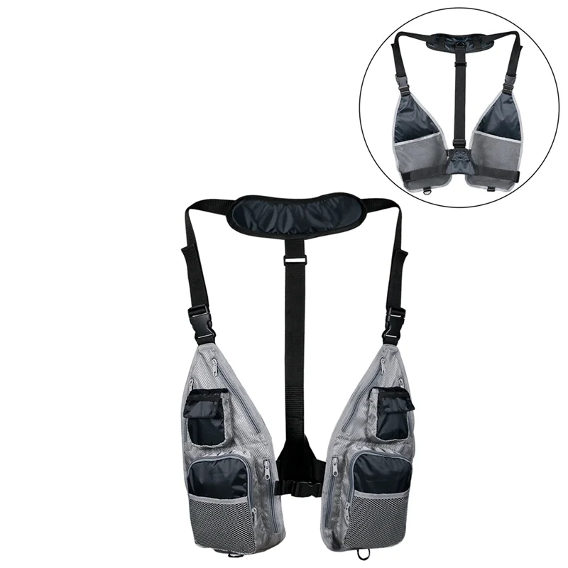 Fishing Vest Mesh Breathable Fishing Vest Mountaineering Casual Sleeveless Jacket Adjustable Outdoor image 5