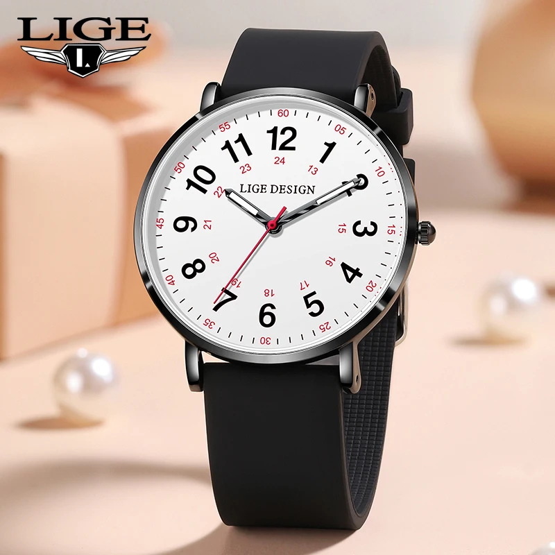 

LIGE 2025 модные мужские часы лучший бренд простые повседневные часы мужские водонепроницаемые светящиеся тонкие кварцевые наручные часы женские Reloj Hombre