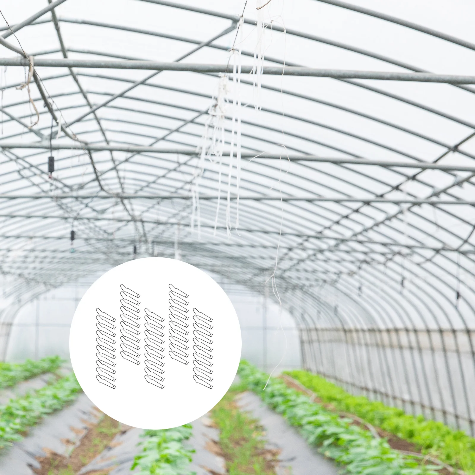 

20Pcs DIY Greenhouse Support Fixing Buckles Durable Material Flexible Practical Greenhouse Building Accessories