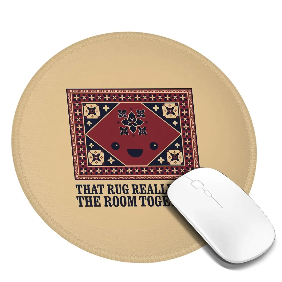 

The Big Lebowski - Rug - That Rug Really Tied The Room TogetherRound Mouse Pad ComputerKeyboardMouse Mat Gaming Laptop Desk Mat