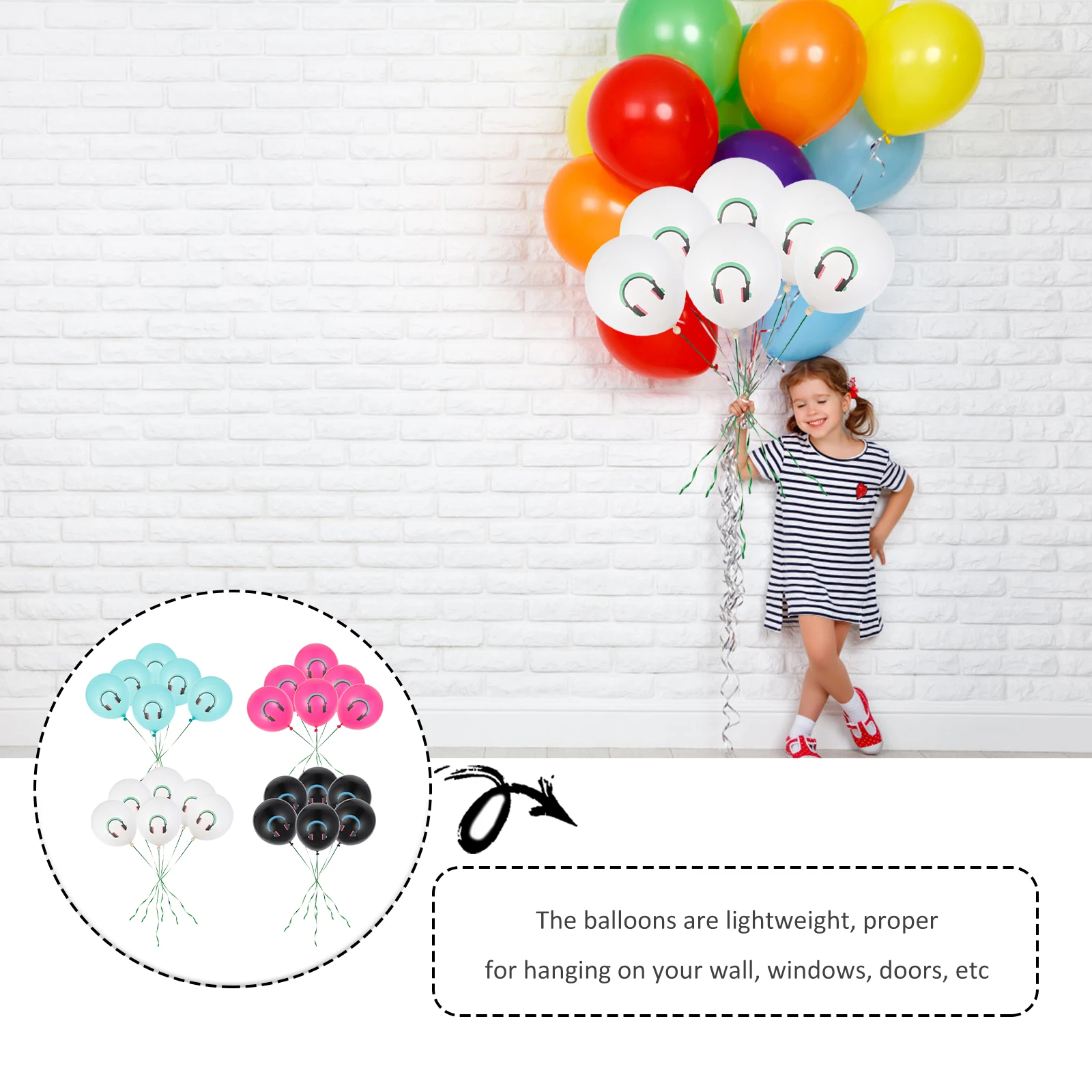 

40Pcs Premium Latex Music Balloons Decorative Party Ornaments Creative Balloon Decor
