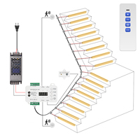 COB LED Strip PIR Motion Sensor Stair Lights Kit Step by Step Control Indoor Smart Staircase Lighting Controller with Main Line