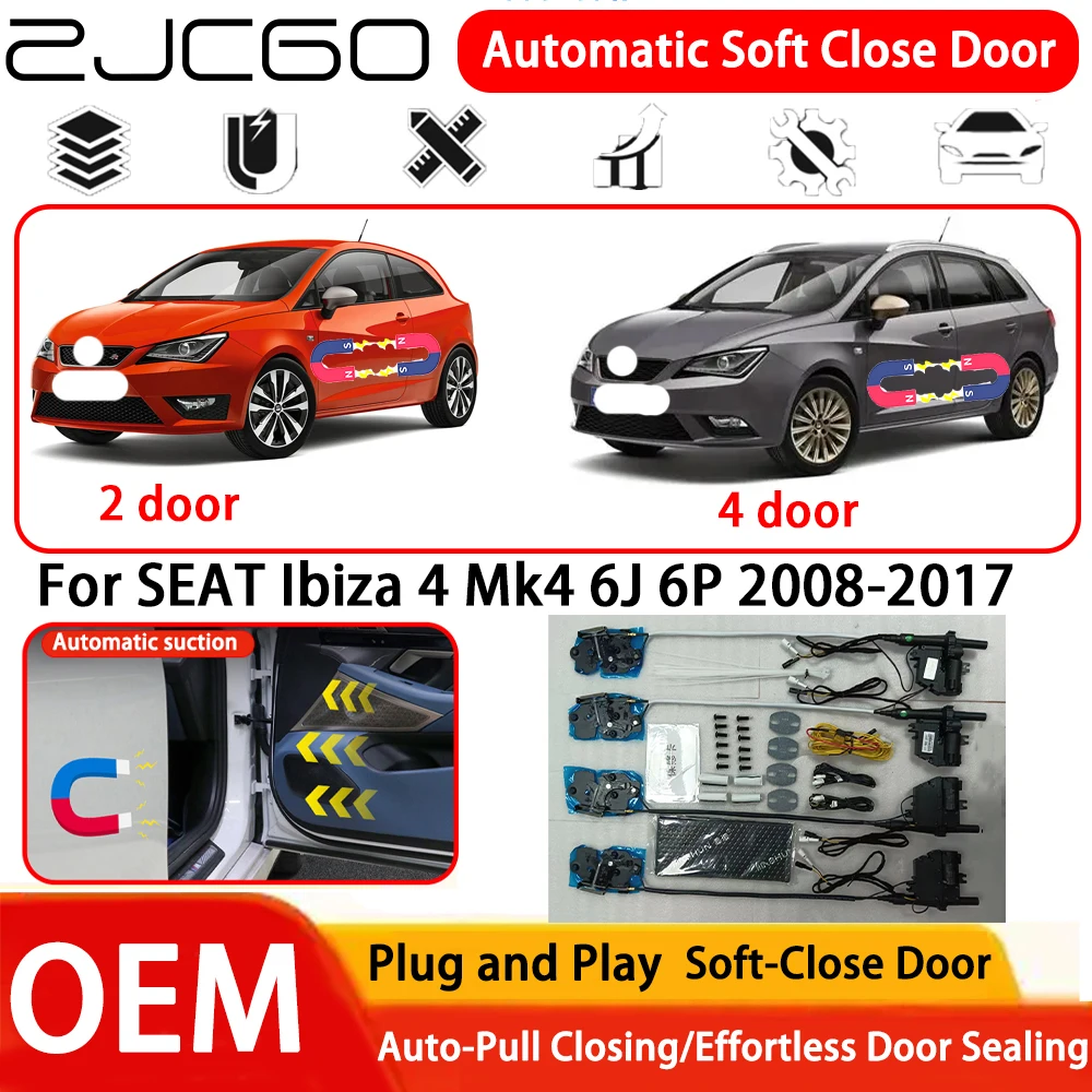 

for SEAT Ibiza 4 Mk4 6J 6P 2008-2017 Car OEM Plug and Play Automatic Electric Soft Close Door Comfort Closing System