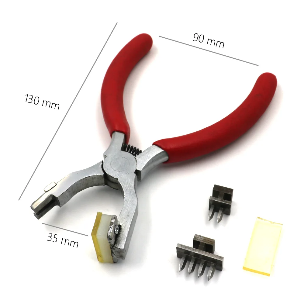 Leather Craft Tools Hole Punch Plier Silent Pricking Iron Diamond Chisel Sets French Stitching Chisel 4mm/3.38mm for Sewing Hole