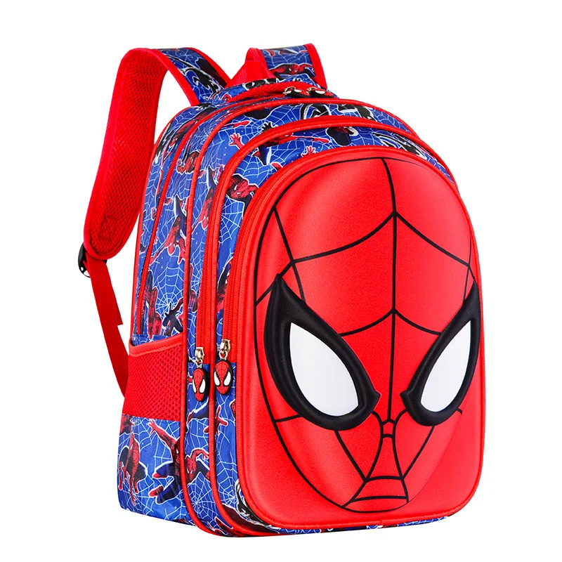 Marvel Student School Bags para meninos e meninas, Spider Man Mochilas, Cartoon Printing, Pacotes de Ombro, Impermeável, Crianças, Crianças