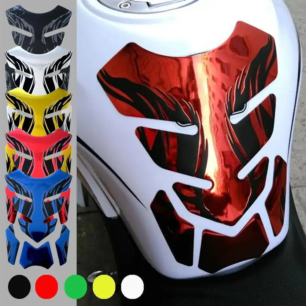 

Motorcycle Fuel Tank Sticker Flames Fish Bones Motorcycle Decorative Sticker Fuel Tank Protector Motorcycle Supplies