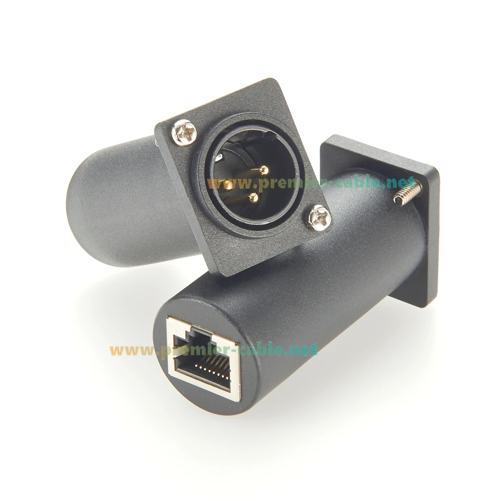 D série montagem em painel xlr 3pin macho para rj45 fêmea adaptador de chassi para dmx512 DMX-CON controlador gravação de palco