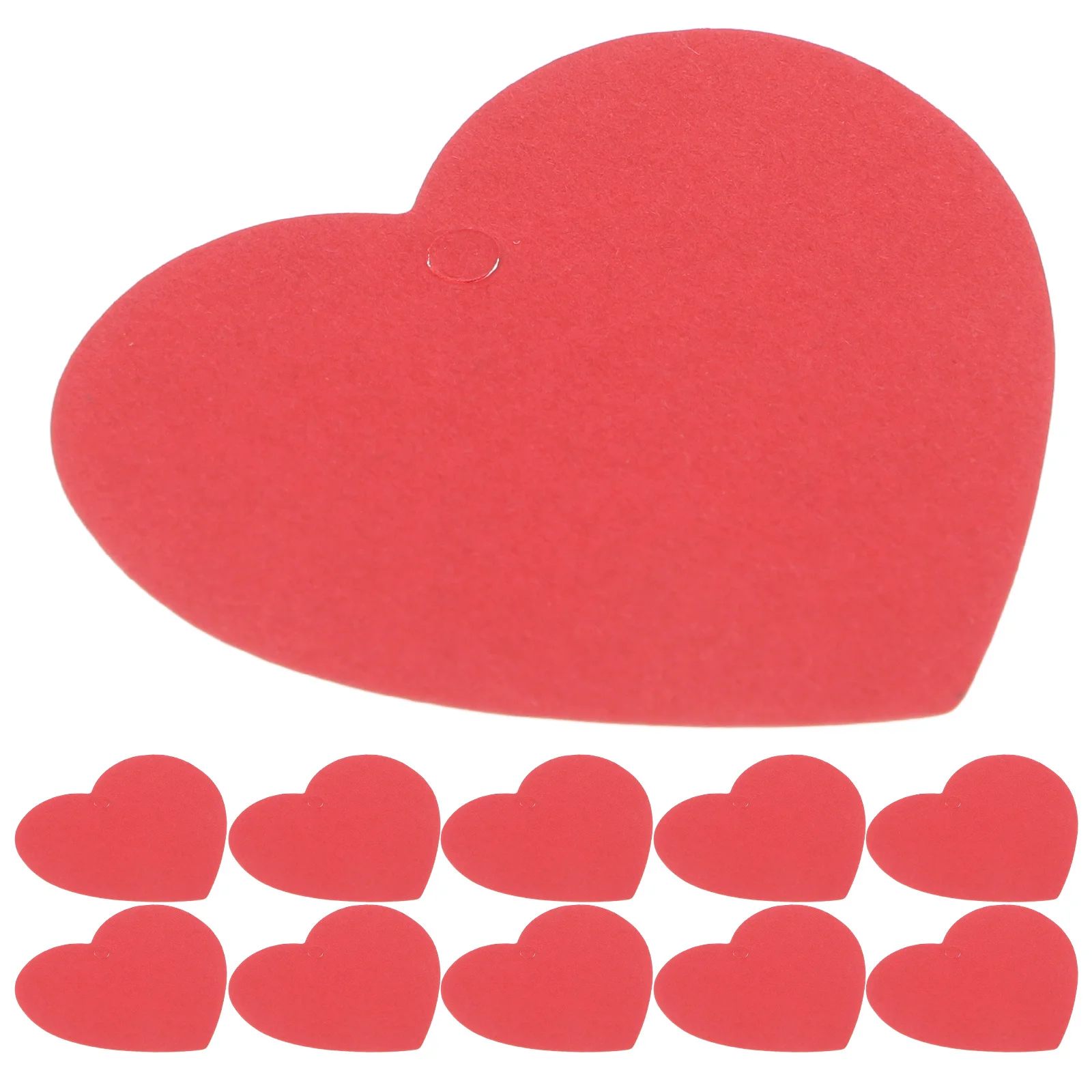 

100Pcs Heart Paper Tags Red Heart DIY Labels for Valentine Wedding Party Decoration Craft Supplies Valentine Day Tags
