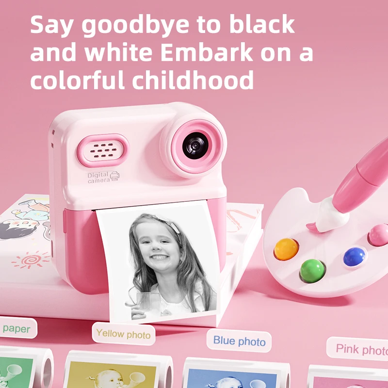 1080P Children Digital Camera Instant Print for Kids Thermal Print Camera Instant Photo Printing Camera Video For Kids Gift