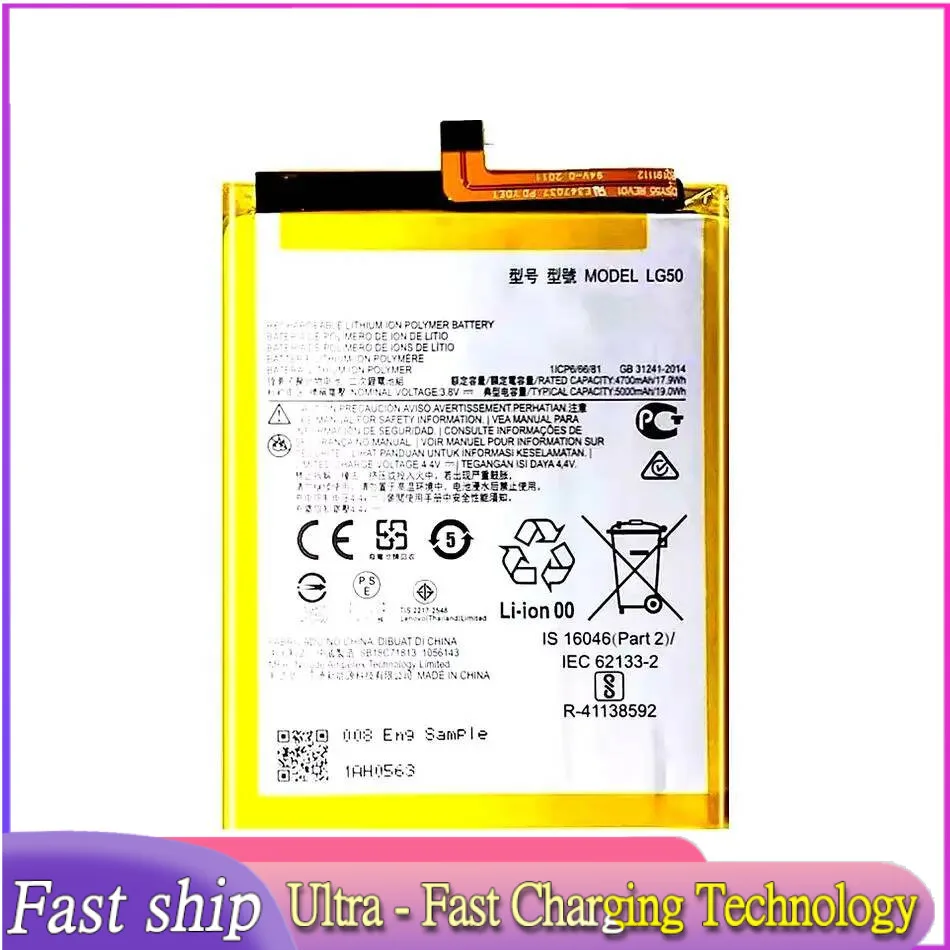 

Mobile Phone Battery Stable 5000Mah LG50 For Motorola Moto One Fusion Plus