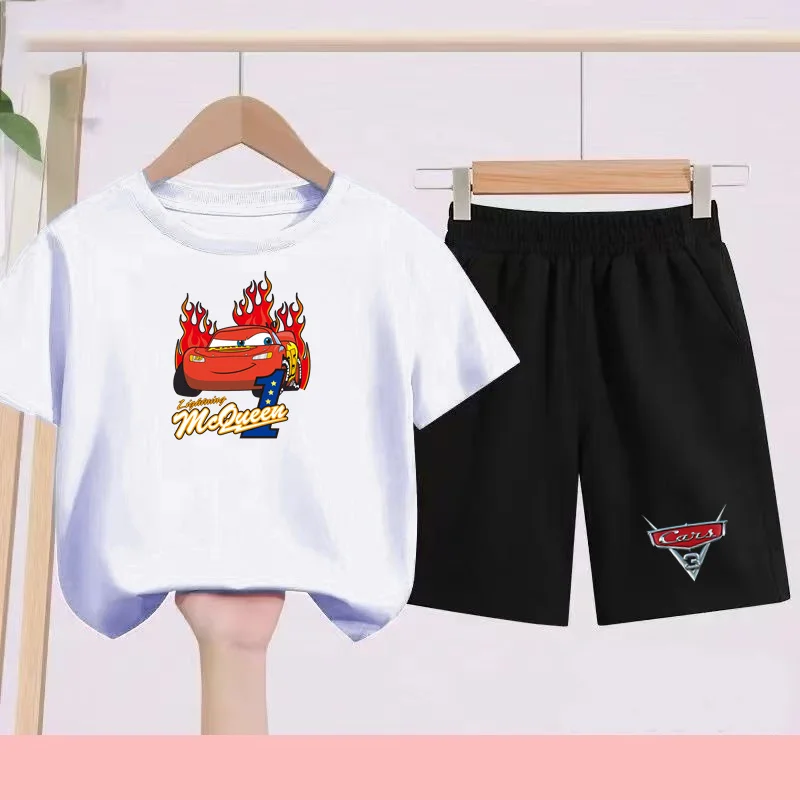 

Summer Children's Sports Sets, Running Shirts, Summer Fashion for Boys and Girls, Short T-shirts and Shorts,cartoon Pattern Sets