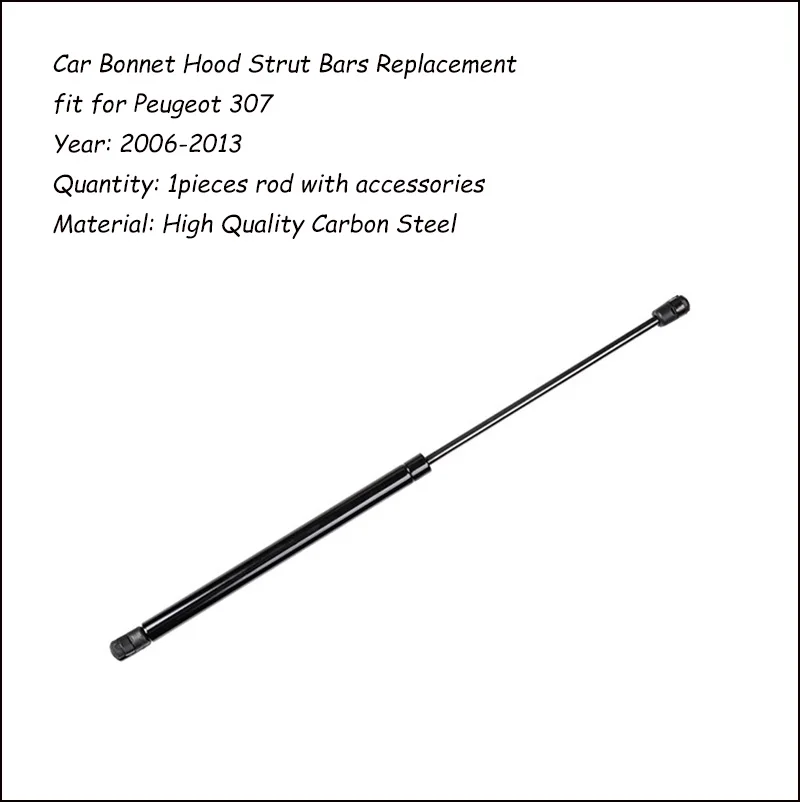 For Peugeot 307 2006-2013 Accessories Car Bonnet Hood Gas Shock Strut Lift Support  Styling  s Hydraulic Rod