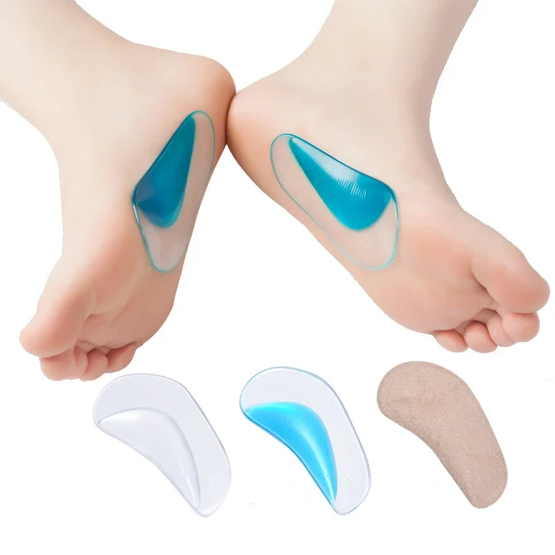 Plantillas ortopédicas profesionales con soporte para arco, Corrector de pie plano, cojín para zapatos, almohadilla ortopédica de Gel de silicona