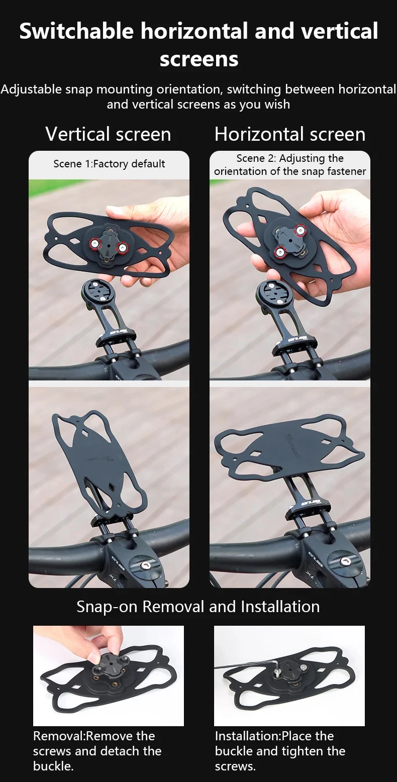 GUB P13 Handy-Fahrradhalterung Fahrrad-Sicherheits-Silikon-Halterung Computer-Handyhalter mit Garmin Bryton Wahoo Ständer – Detail 4