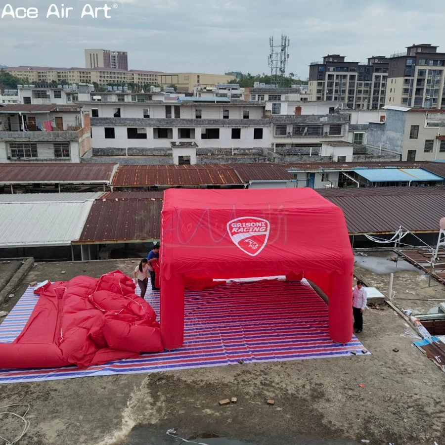 Portable Custom Zipper Connection Use Alone and Splice Inflatable Arch Tent for Outdoor Sporting Events Shade and Rest